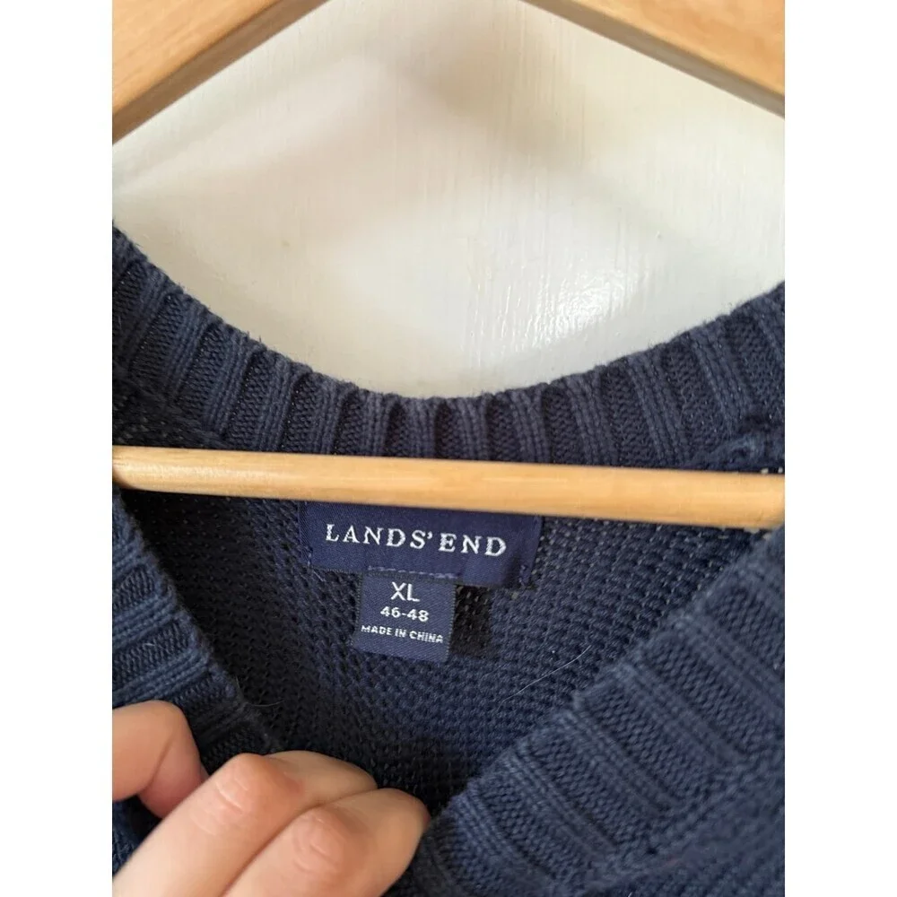 Lands End size X large dark blue sweater